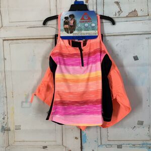 Gerry Youth 3PC Swim Set Girls Size L 14/16 Top Shorts Swim Briefs